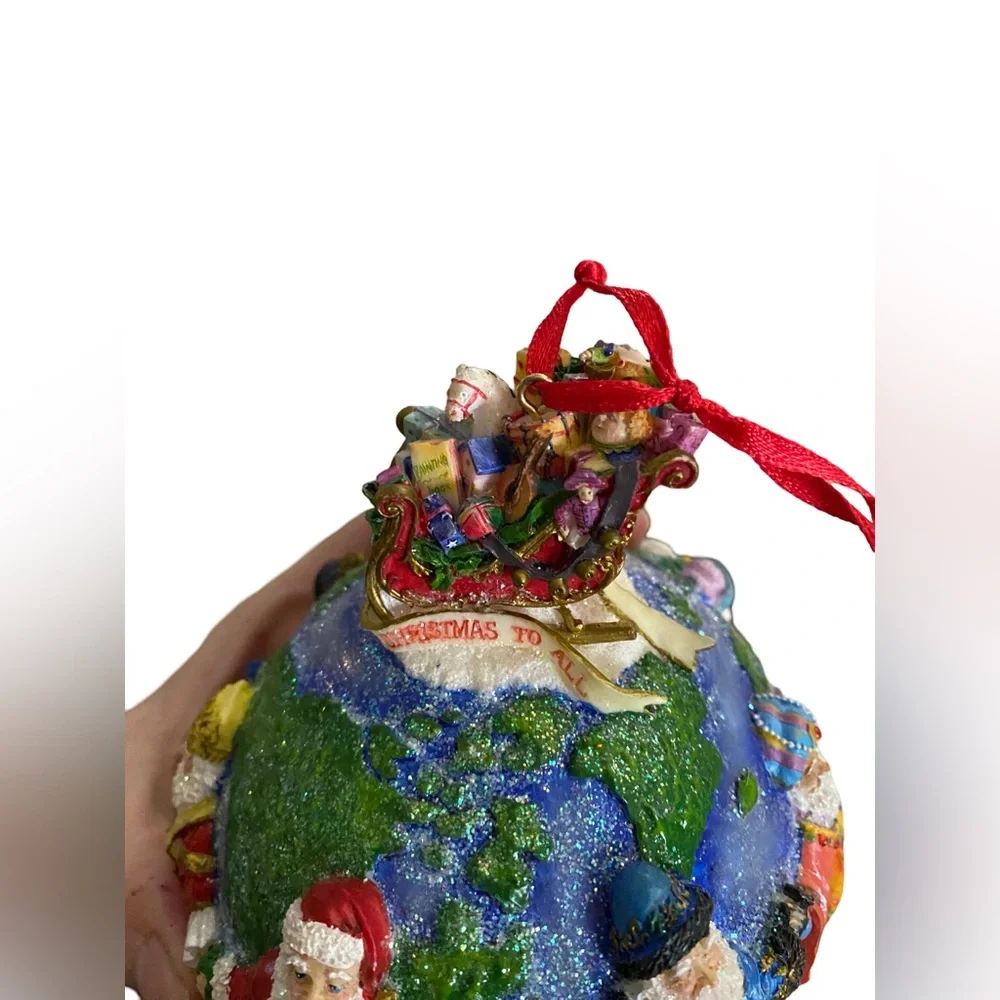Vintage 2001 Christopher Radko Santas‎ Around The World Resin Christmas Ornament